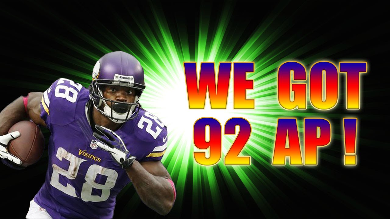 WE GOT 92ovr ADRIAN PETERSON! - MADDEN 17 ULTIMATE TEAM