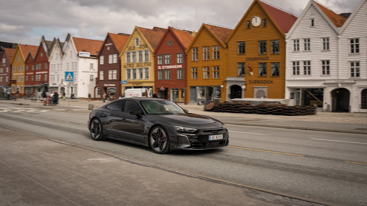e-tron GT klar for pr&oslash;vekj&oslash;ring i Bergen