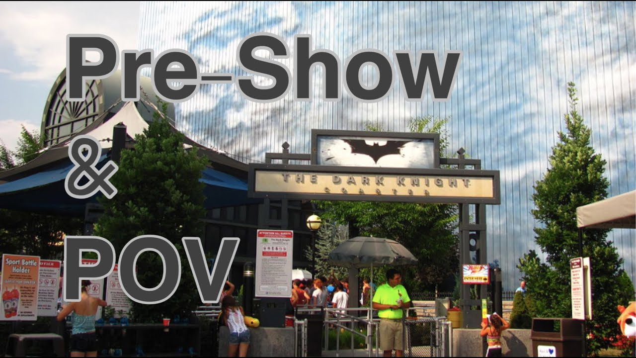 The Dark Knight Coaster | Full Ride Experience | Pre-Show and POV