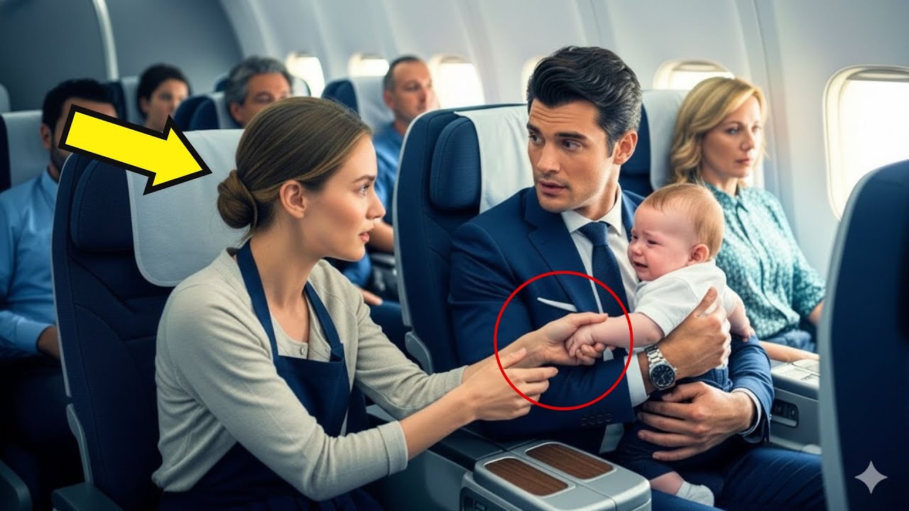 Le bébé du milliardaire veuf pleurait sans fin dans l'avion… jusqu'à ce qu'une serveuse timide ose