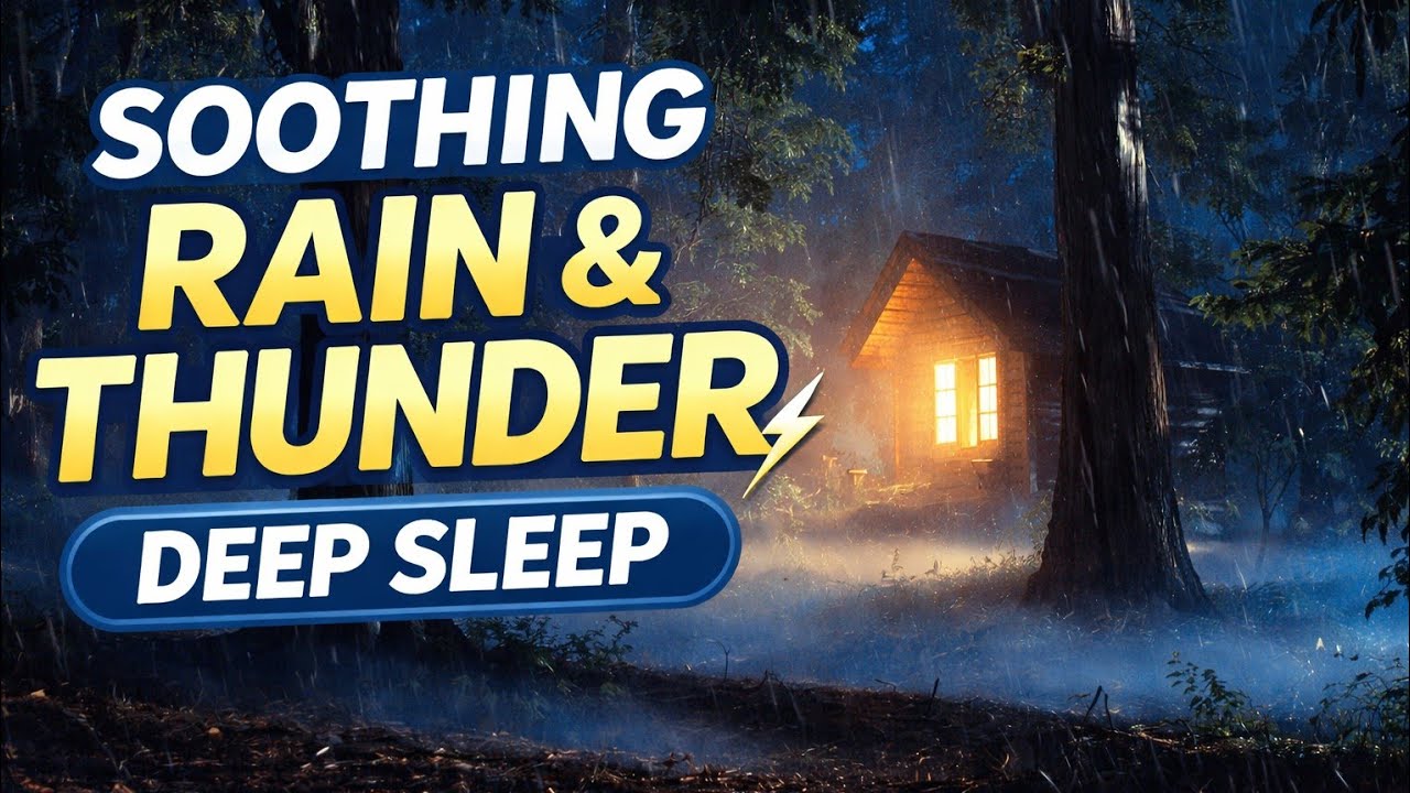 Fall Asleep With The Soothing Rain & Thunder Sounds for Deep Sleep and Insomnia Relief