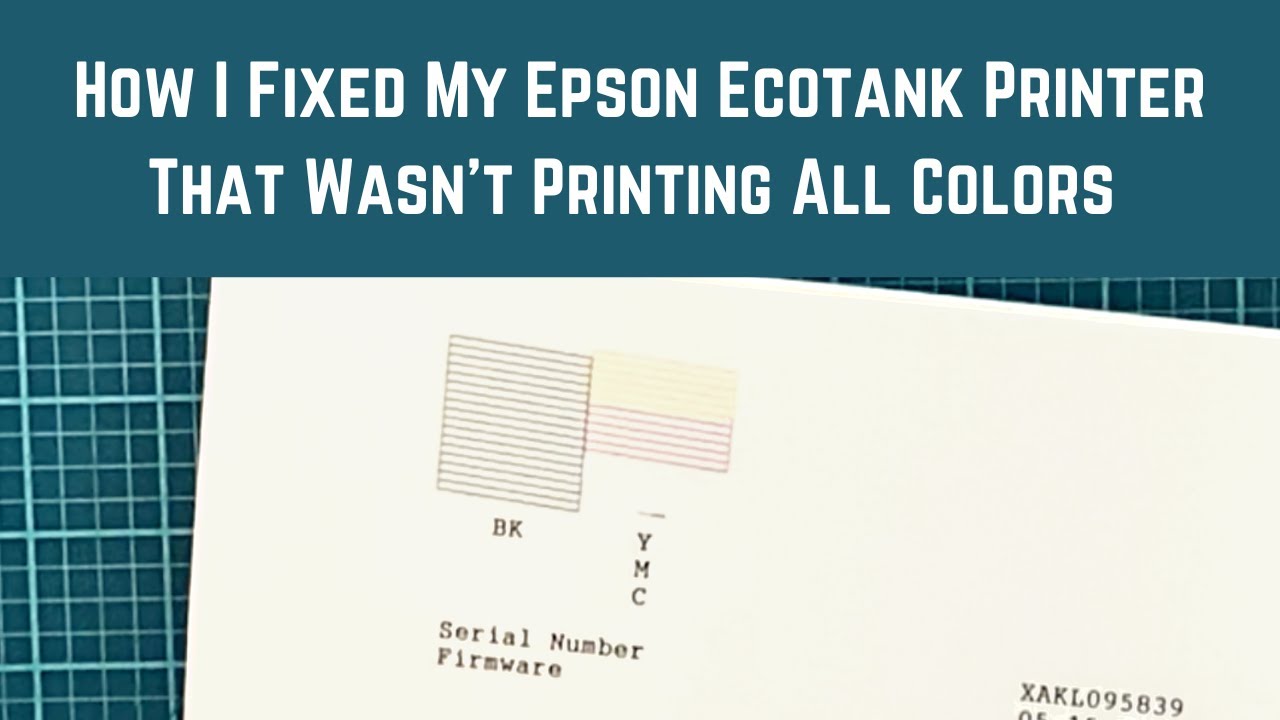 How I Fixed My Epson Ecotank Printer That Wasn't Printing All Colors