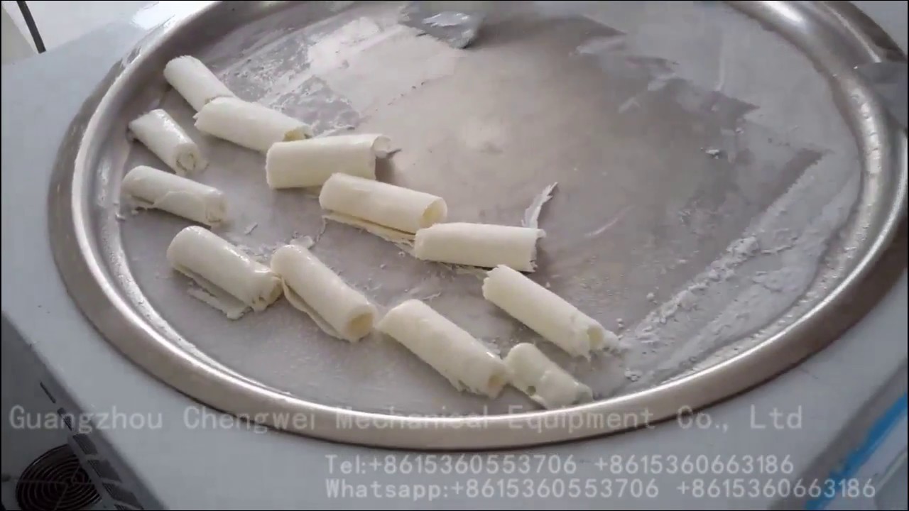 Temperature setting about the Single pan fried ice cream rolls machine