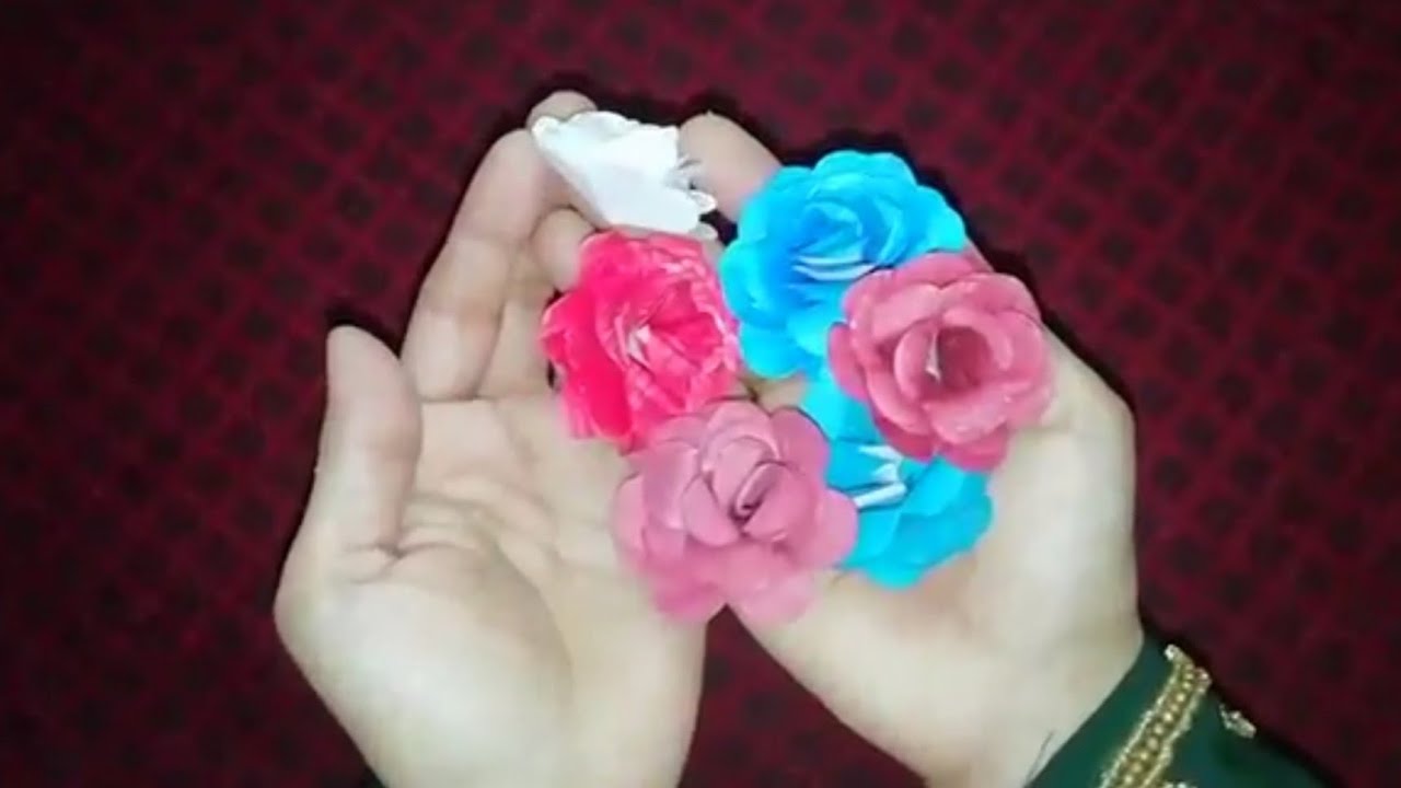 Easy trick to make paper flowers | DIY paper craft | Hand made Paper Flowers | CLOSE TO ART