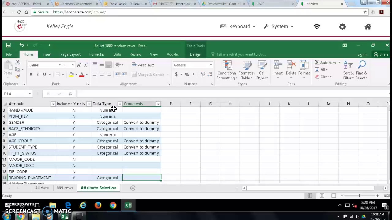 Selecting attributes for clustering