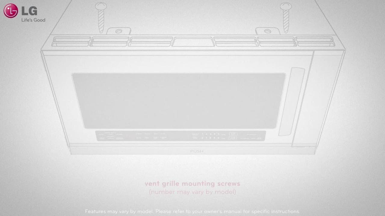 [Микроволновые печи LG] Замена подсветки &mdash; микроволновая печь Over-The-Range
