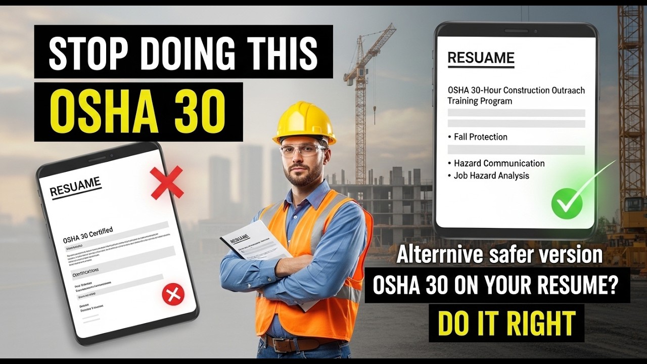 OSHA 30 on Your Resume? You&rsquo;re Probably Doing It Wrong