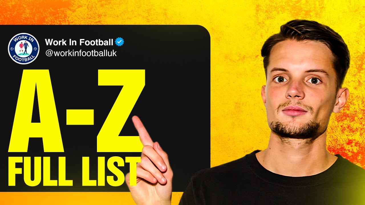 Every Job Role Available Within Football ( Full List)