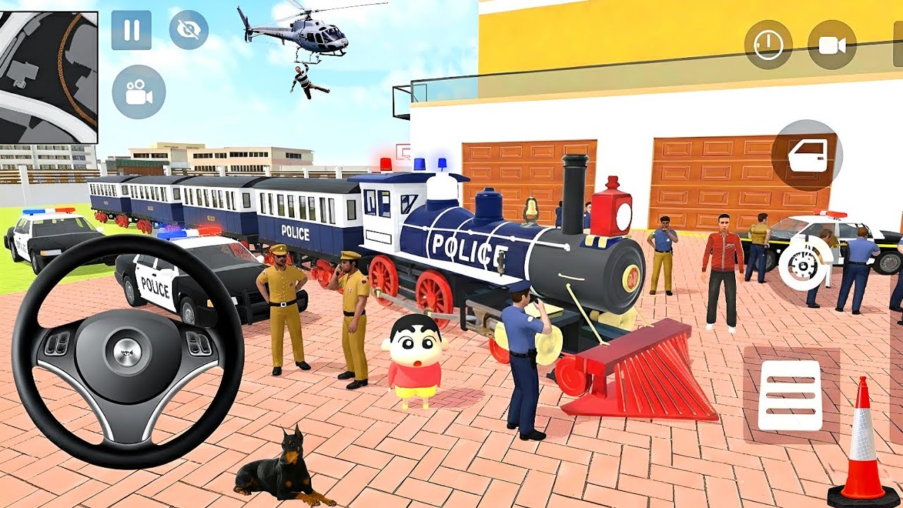 Franklin & Shinchan Purchase Police Train 💥🚂 Indian Theft Auto Simulator 💥🤩 Railway station Modified