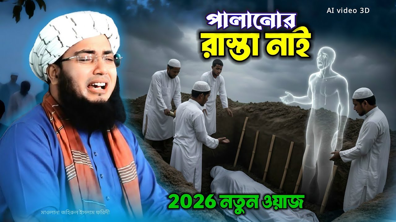পালানোর রাস্তা নাই। রুহুর কান্দে কবরে। মাওলানা জহিরুল ইসলাম ফরিদী। New Islamic waz Bangla 2026?