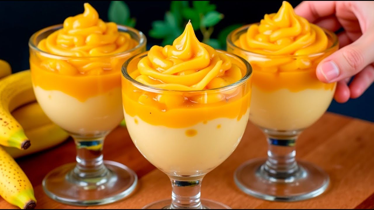 Я готовлю, не включая плиту! Самый быстрый банановый десерт за 5 минут! Приготовление