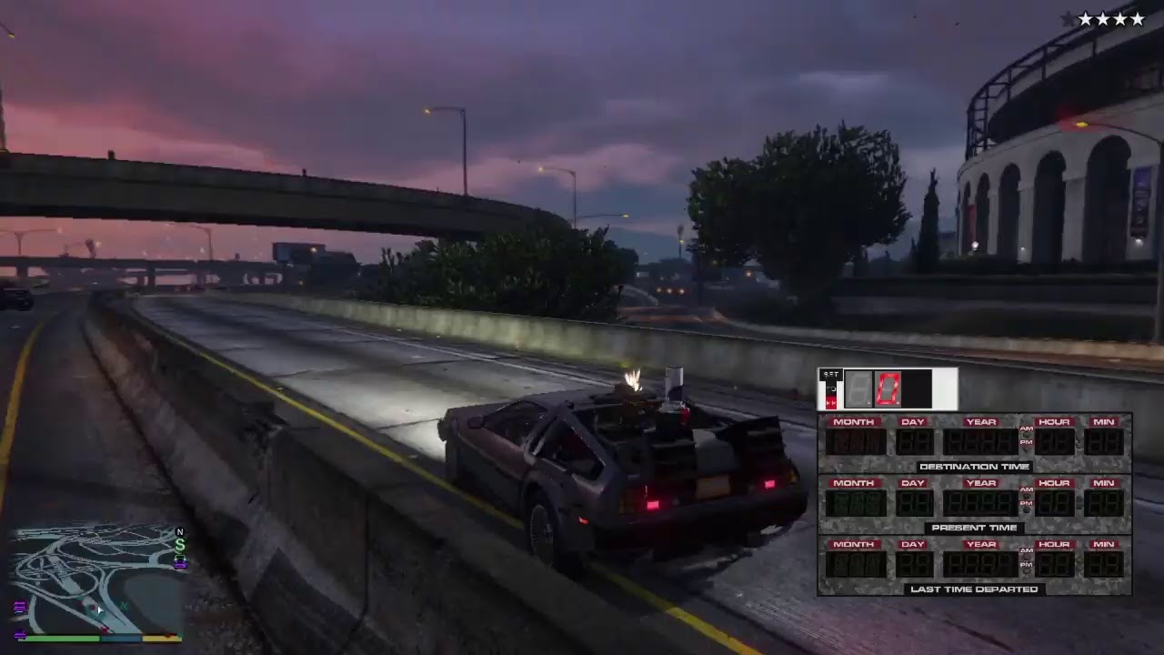 Back To Future Deloreans Vs Cops GTA V
