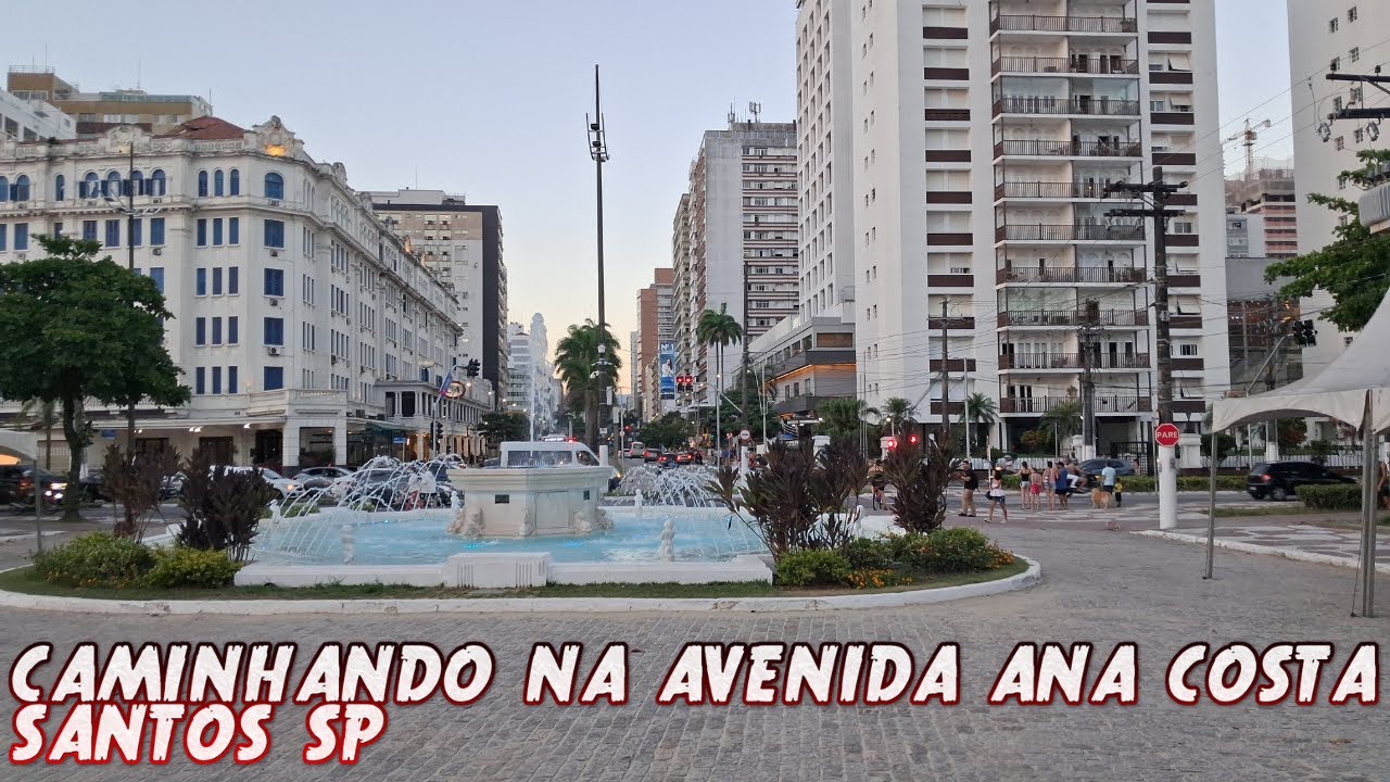 CAMINHANDO NA AVENIDA ANA COSTA EM SANTOS #santos