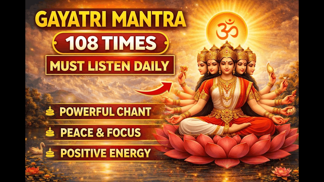 Gayatri Mantra 108 Times 🕉️ Powerful Chant for Peace, Focus & Positive Energy