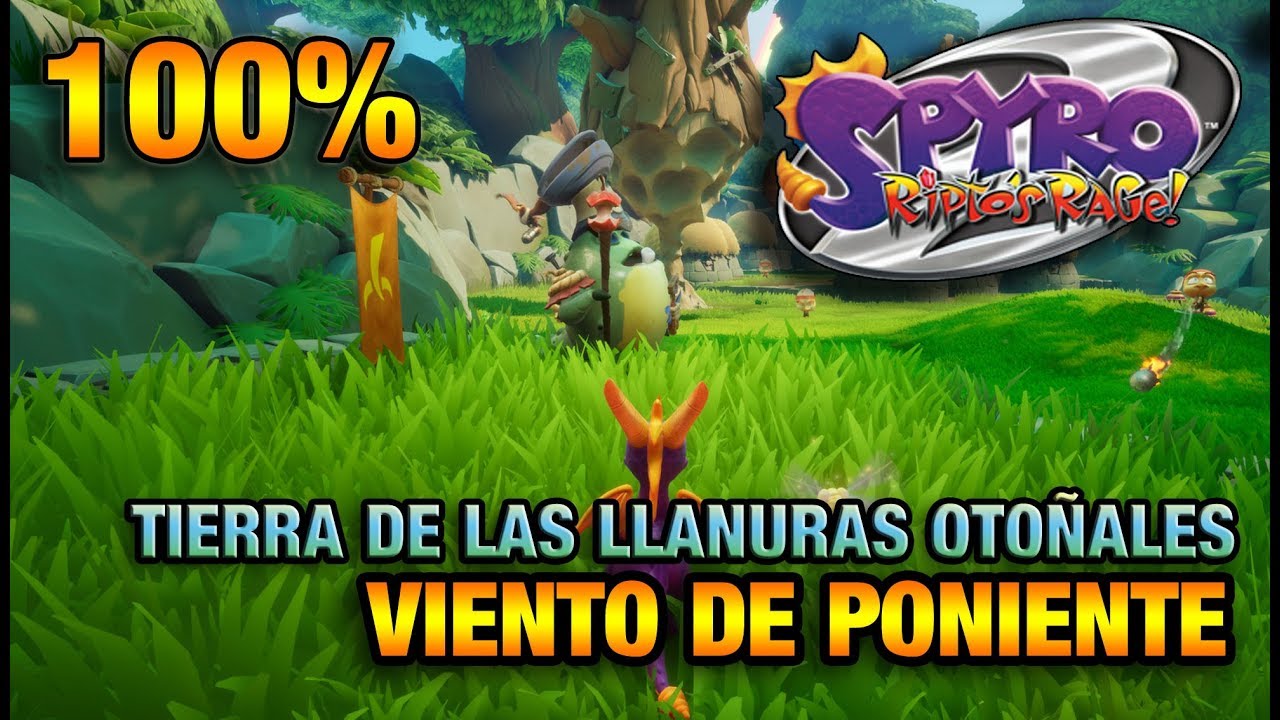 SPYRO 2 | 100% y TROFEOS de VIENTO DE PONIENTE | LLANURAS OTOÑALES | GEMAS, ORBES, TALISMAN