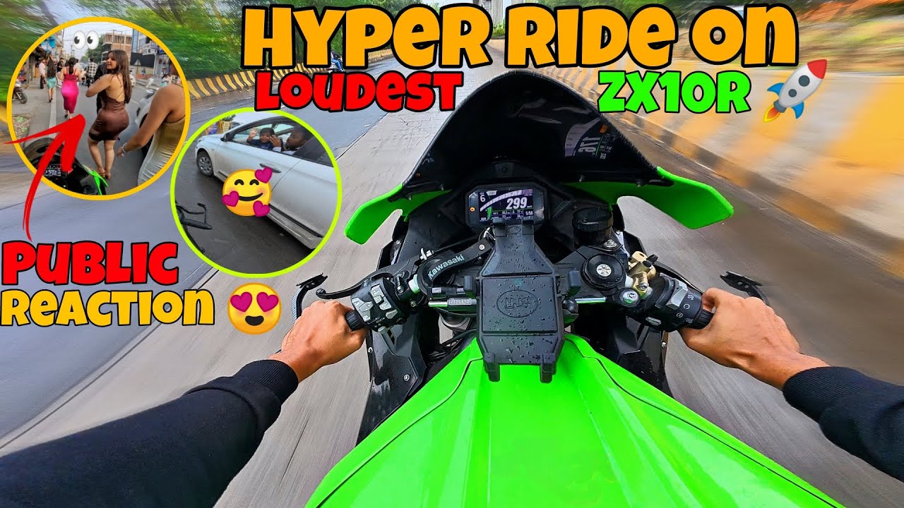 Hyper Ride on loudest Kawasaki ZX10R🚀 | Public reaction😍 | motovlog