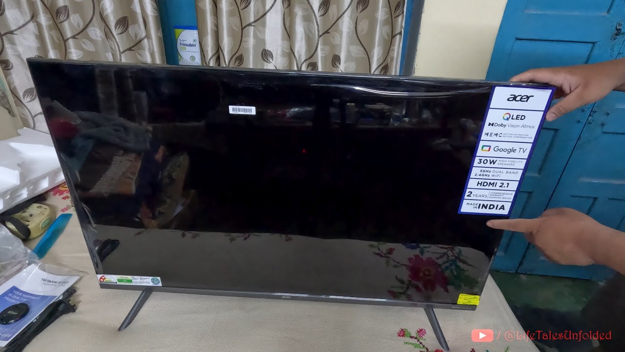 Acer 109 cm (43 inches) V Series 4K Ultra HD Smart QLED Google TV AR43GR2851VQD (Black) 
