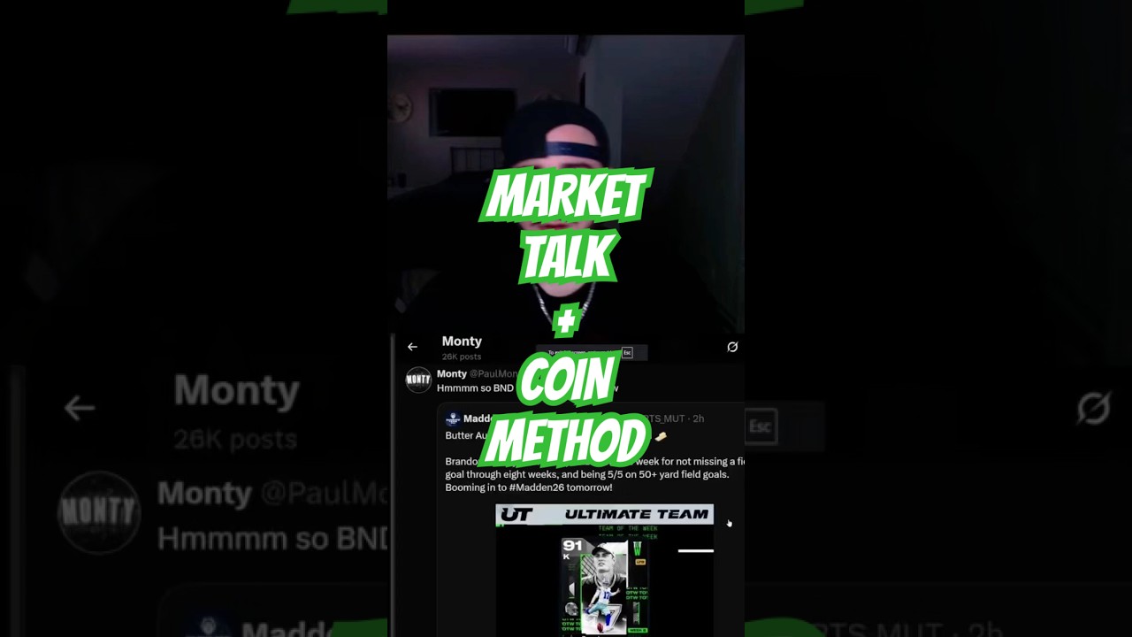 MUT 26: рыночные разговоры и метод создания монет! #mut26 #madden