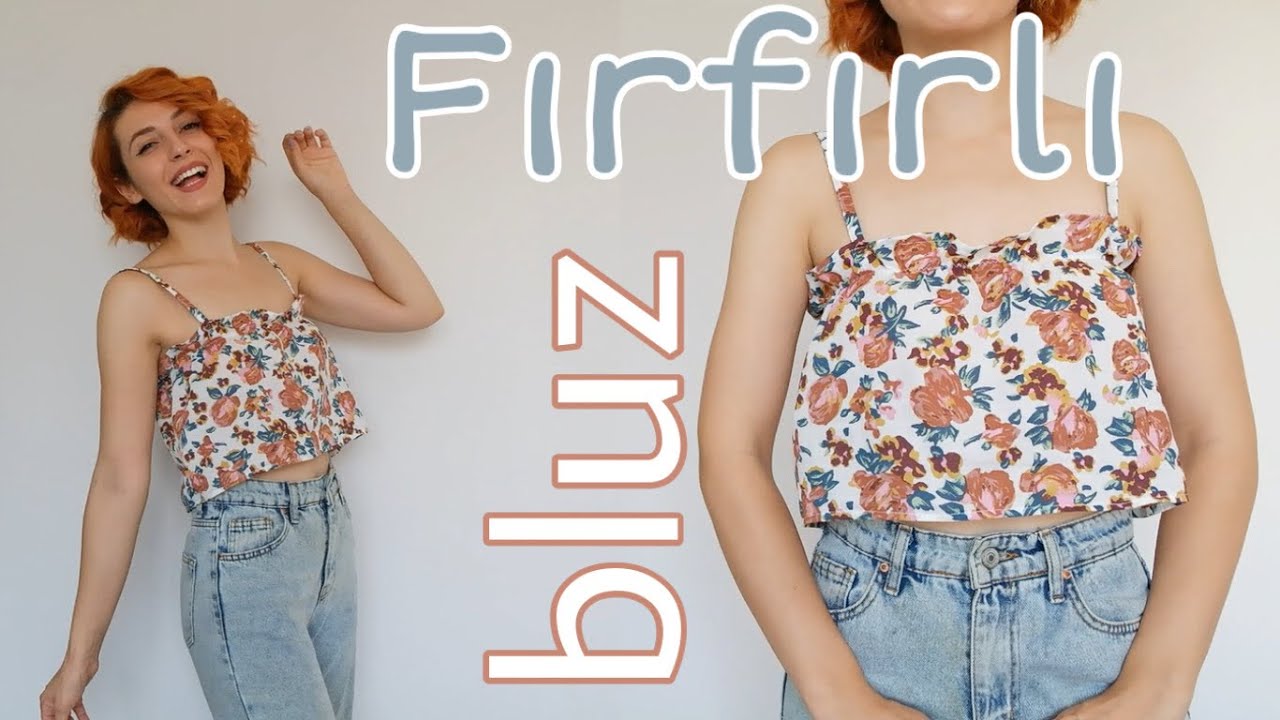 ARTIK KUMAŞTAN FIRFIRLI BLUZ YAPIMI | ÇOK KOLAY | Damla Toral