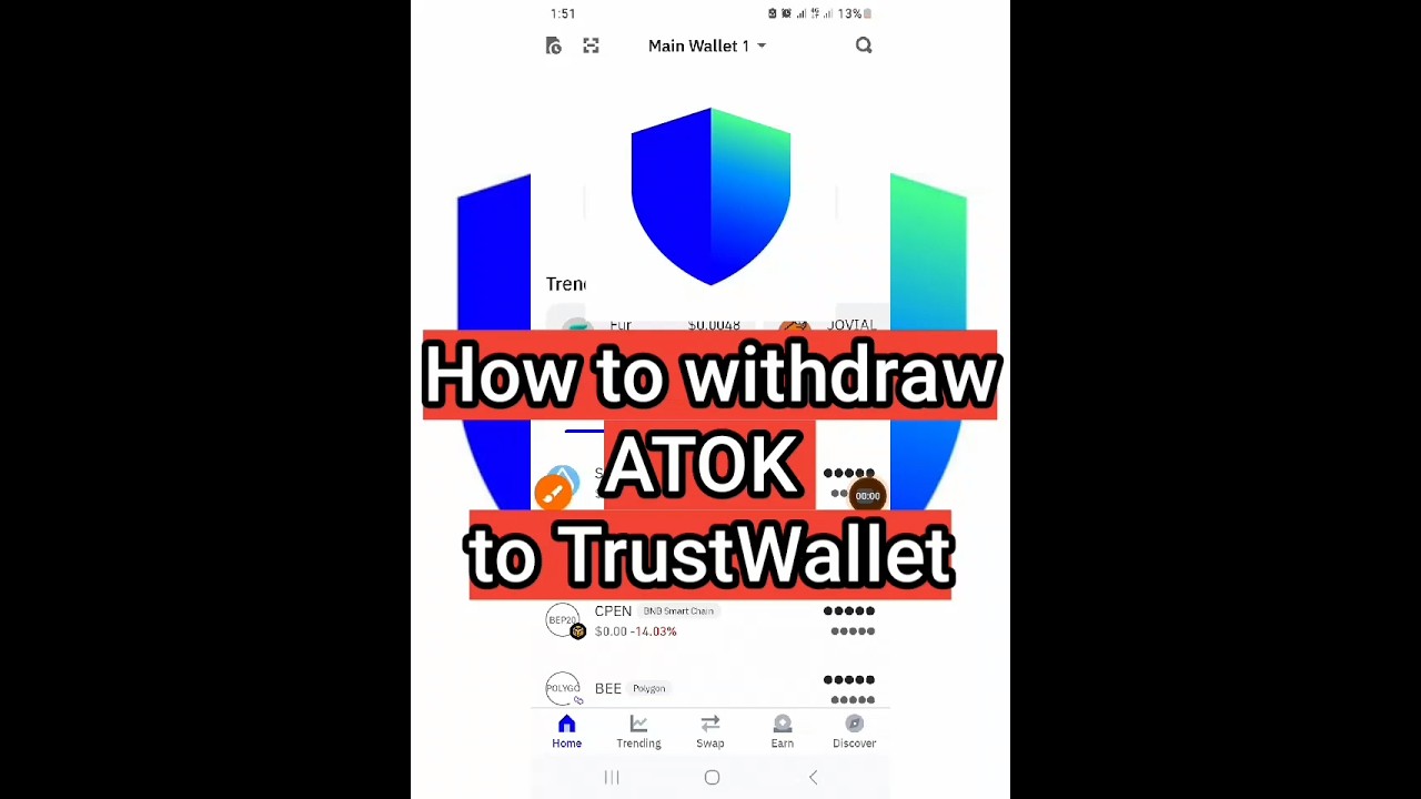 How to withdraw ATOK to TrustWallet #trending