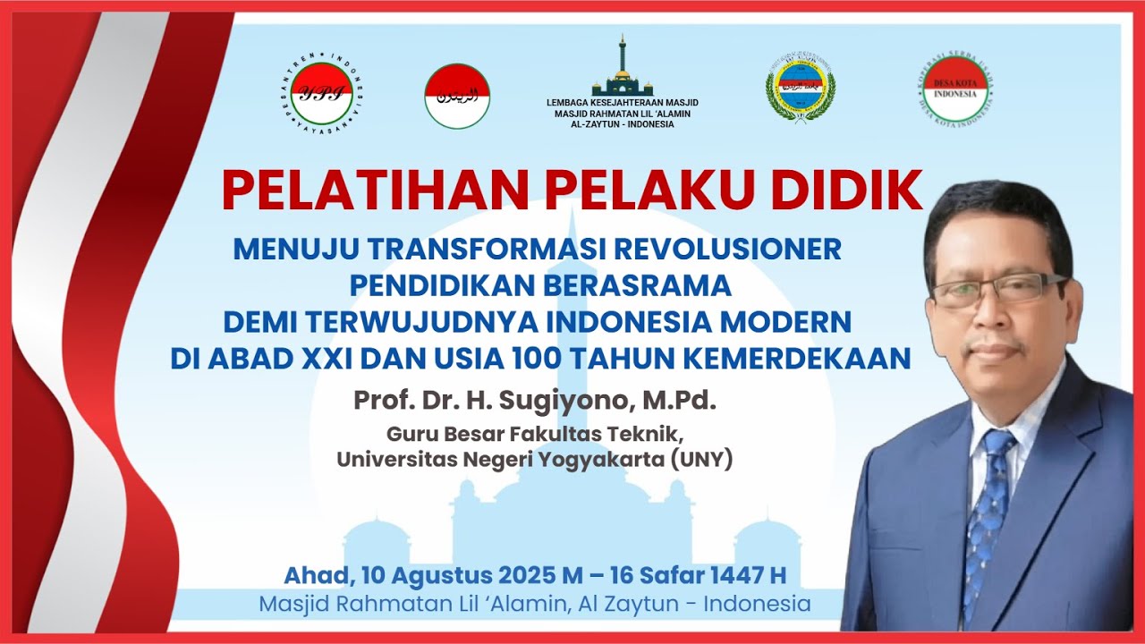 PELATIHAN PELAKU DIDIK  |  Prof. Dr. H. Sugiyono, M.Pd.