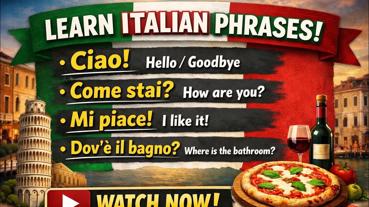 Italian phrases with English subtitles
