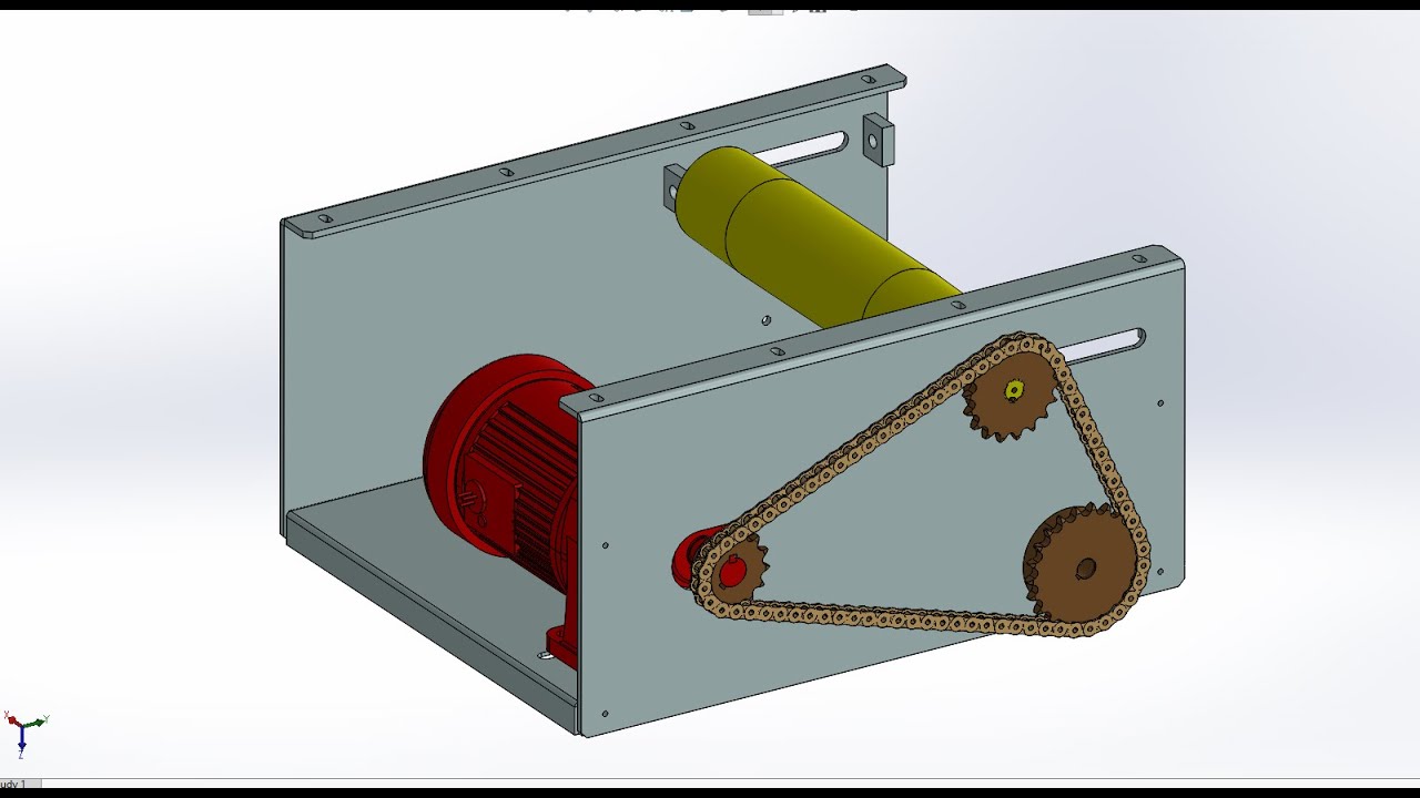 Solidowork 2018 # 34. Design chain and Assembly, Motion chian by solidwork 2018😂❤😊💕😁