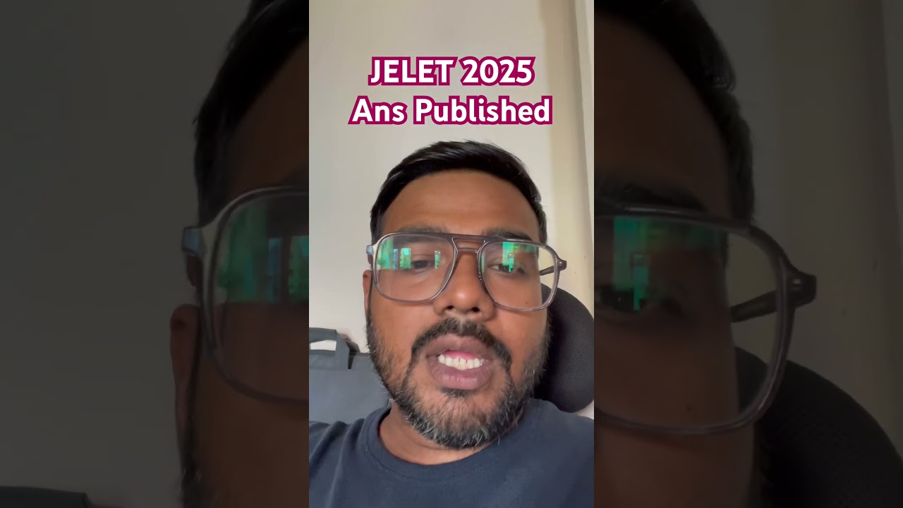 JELET 2025 Ans Published #shorts#jelet2025#jelet