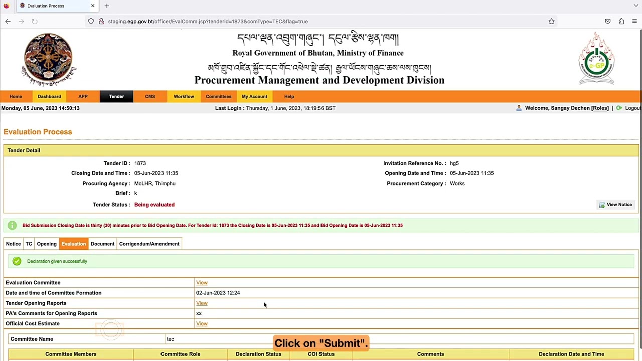 Evaluation Process - Works