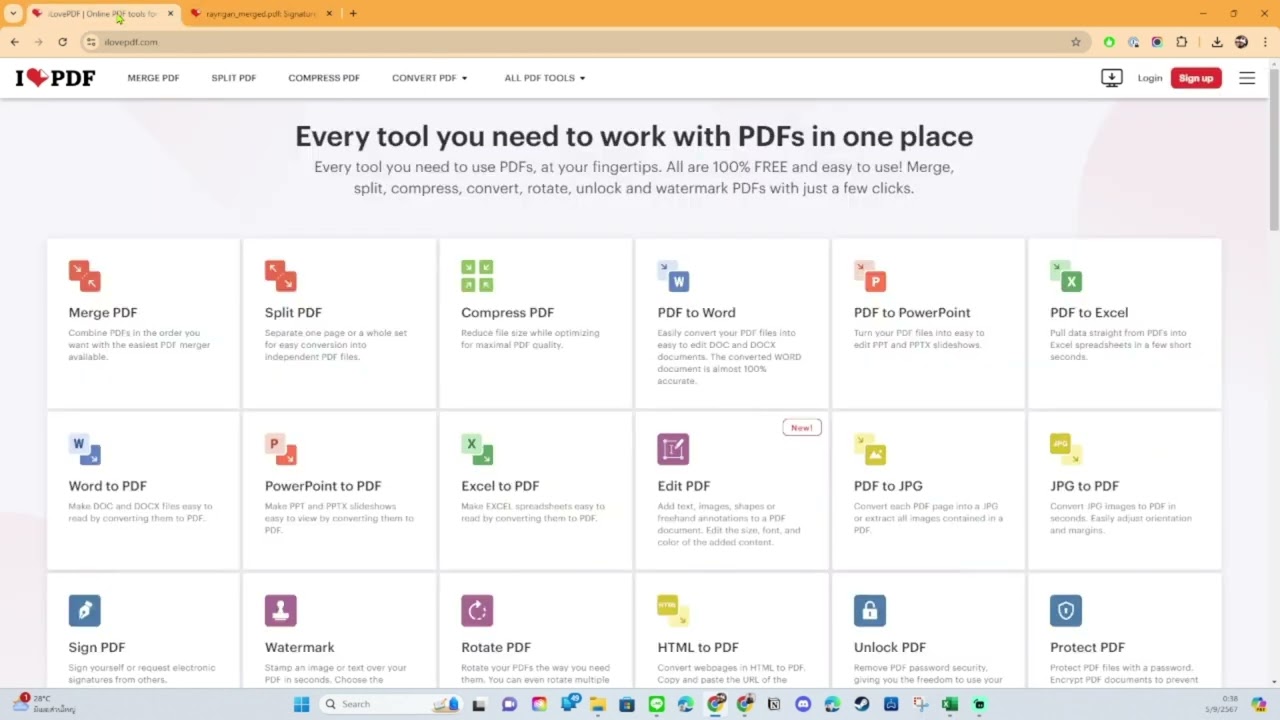 วิธีการใช้งาน ILOVEPDF แบบง่ายๆ