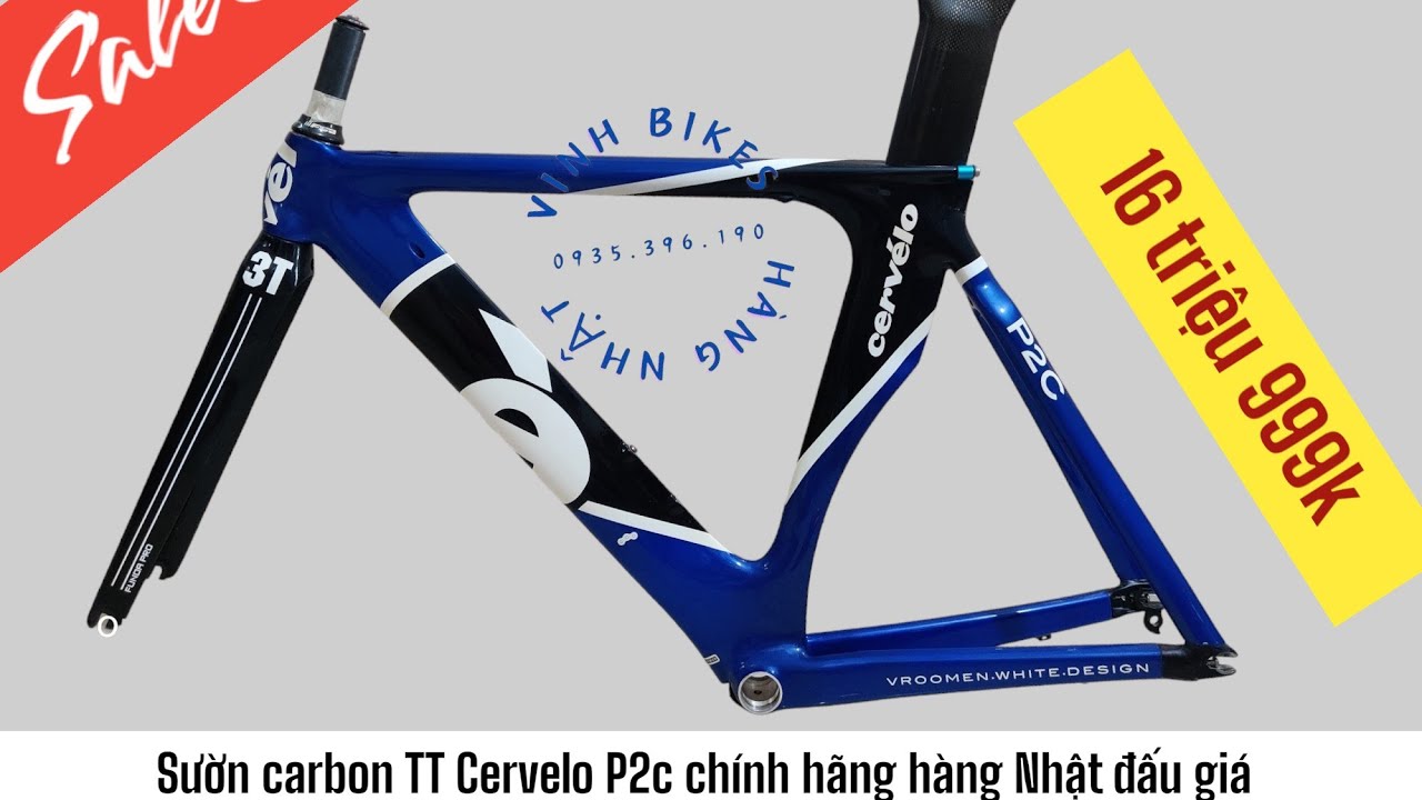 Sườn Cervelo P2c carbon size 48 1m68-1m75 - sales 16.99tr 0935396190