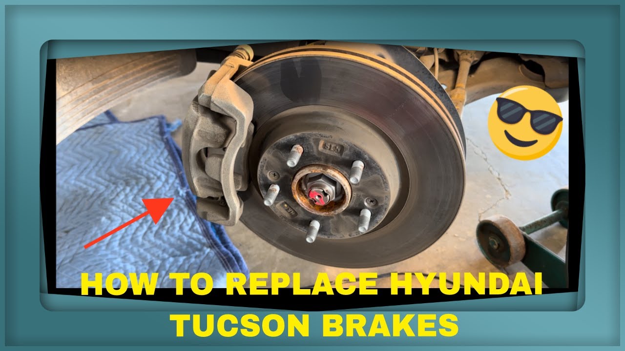 How To Replace front brake pads on Hyundai Tucson 2018.