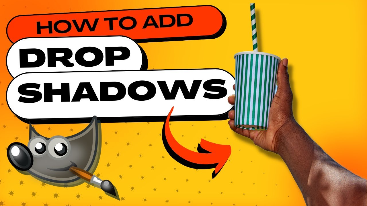 How to Add Drop Shadows in GIMP  (Works for Text or Images)