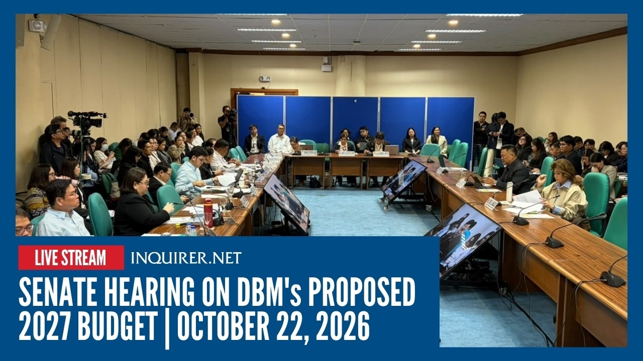 LIVE: Senate hearing on DBM's proposed 2027 budget | October 22, 2026