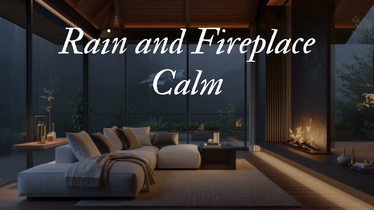 Rain and Fireplace Calm in a Luxury Mountain Home