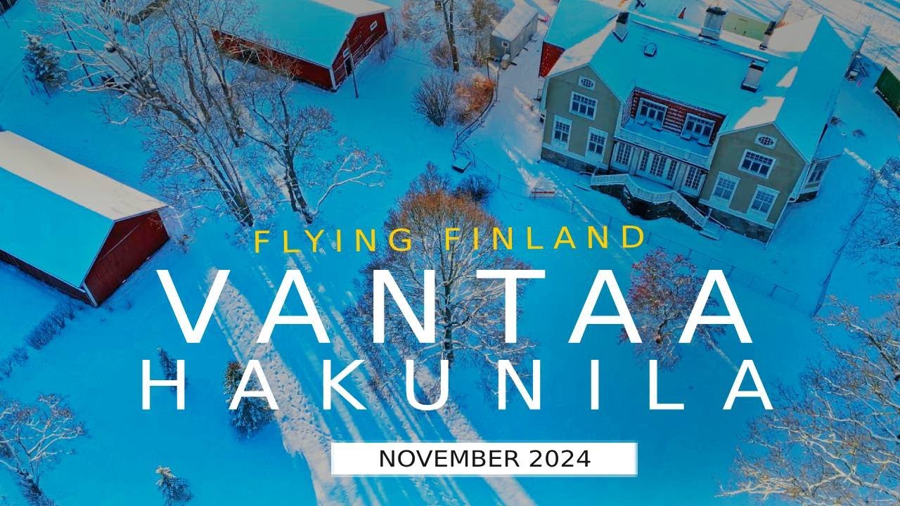 Flying over Finland: Vantaa, Hakunila Manor, November 2024 [4K] #slowtv