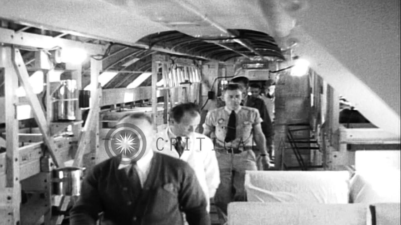 Douglas DC-4 during a successful test flight in Santa Monica, California. HD Stock Footage