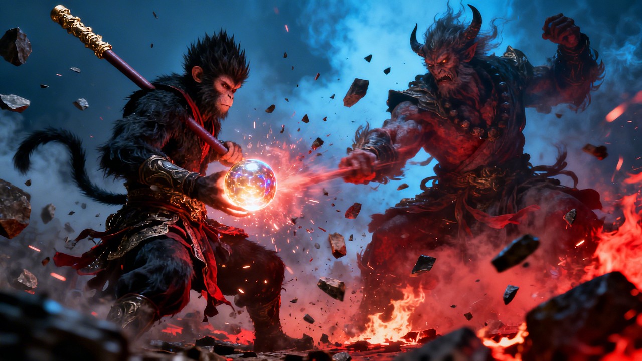 Tôn Ngộ Không bảo vệ viên ngọc linh hồn và chiến đấu chống lại ma quỷ#movie#Tôn Ngộ Không