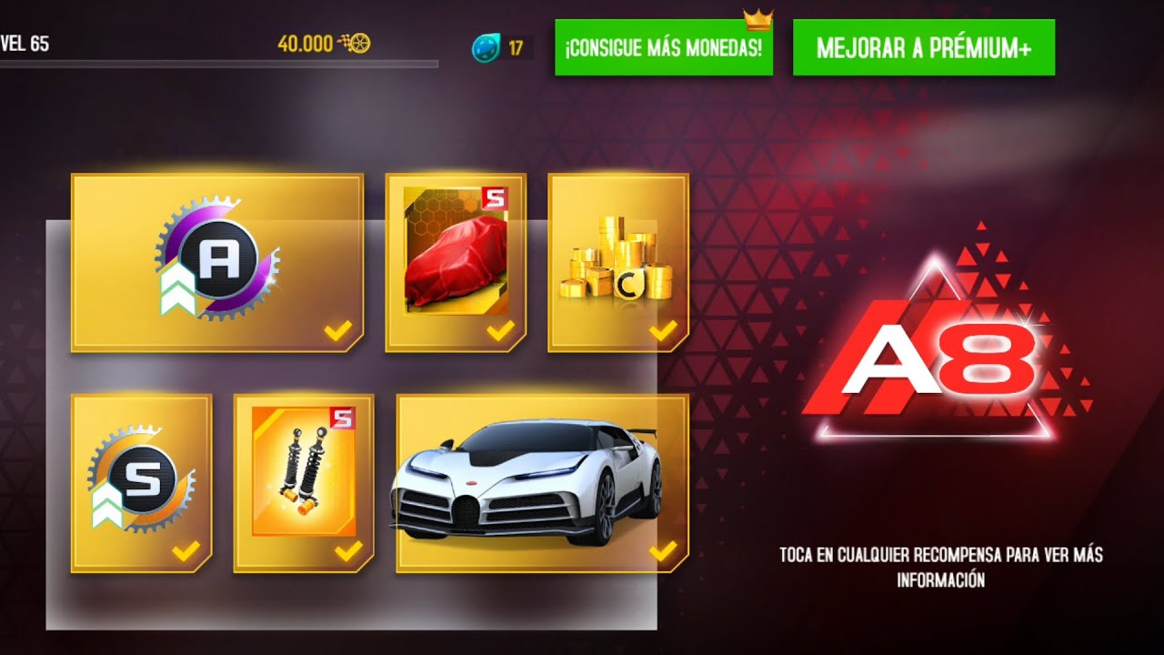 Asphalt 8: Pase de carrera desbloqueado 🥳🥳🥳🥳😍😍😍🚗🚗🚗🚗😂