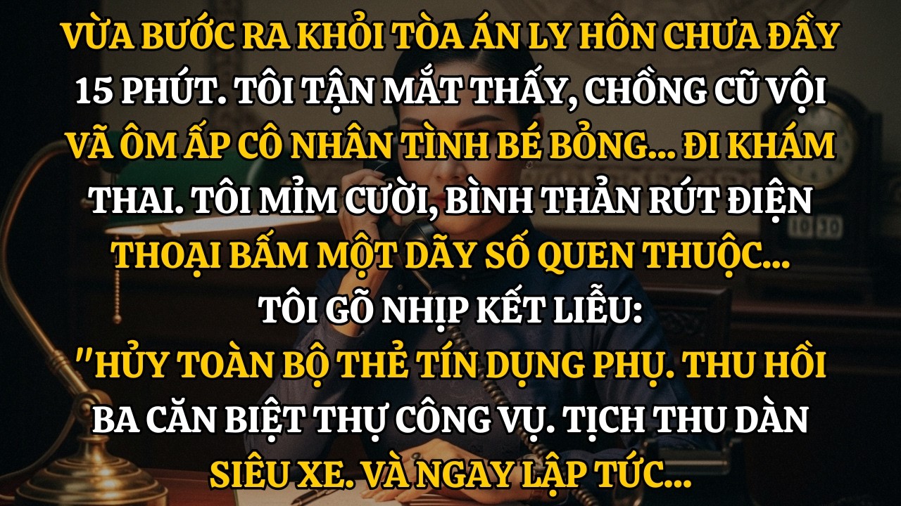 Vừa Bước Ra Khỏi Tòa Án Ly Hôn Chưa Đầy 15 Phút. Tôi Tận Mắt Thấy, Chồng Cũ Vội Vã Ôm Ấp...