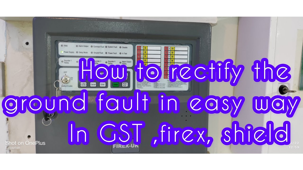 ground fault or earth fault in GST,firex, shield conventional panels easy way to rectify.firemantech