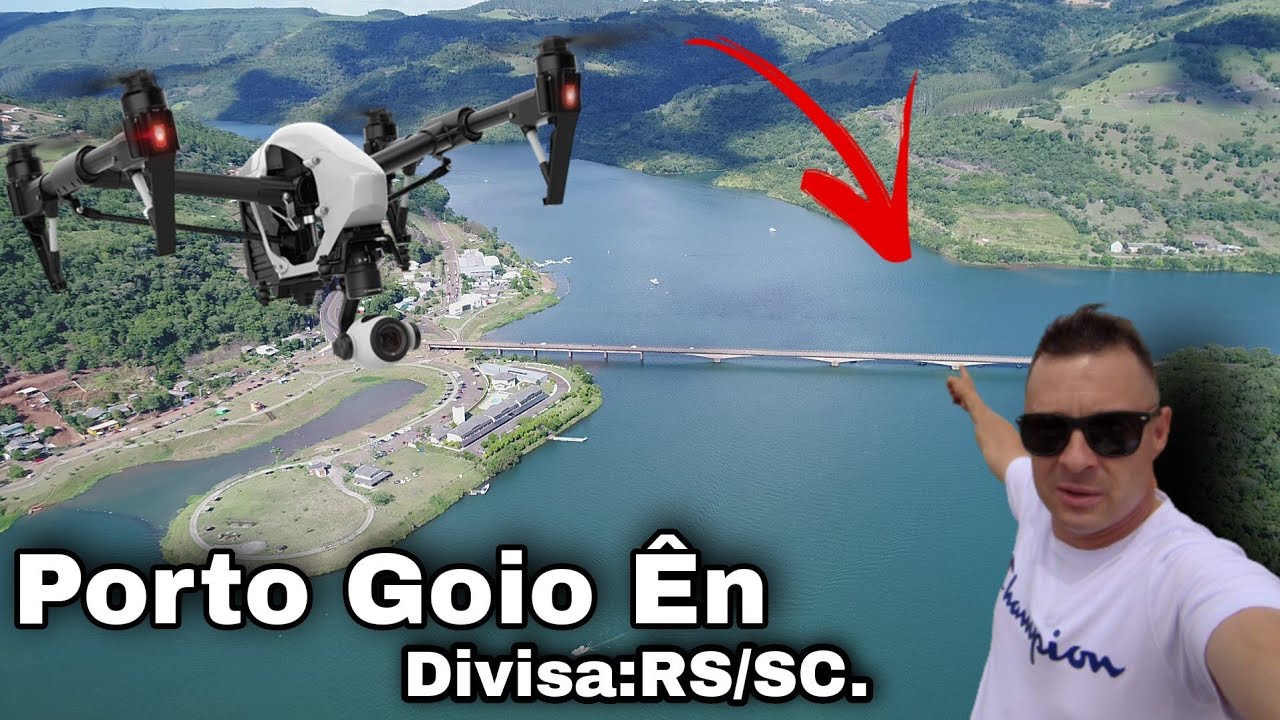 Rio Uruguai -Porto  Goio Ên - Divisa de Santa catarina com Rio Grande do Sul (4K)