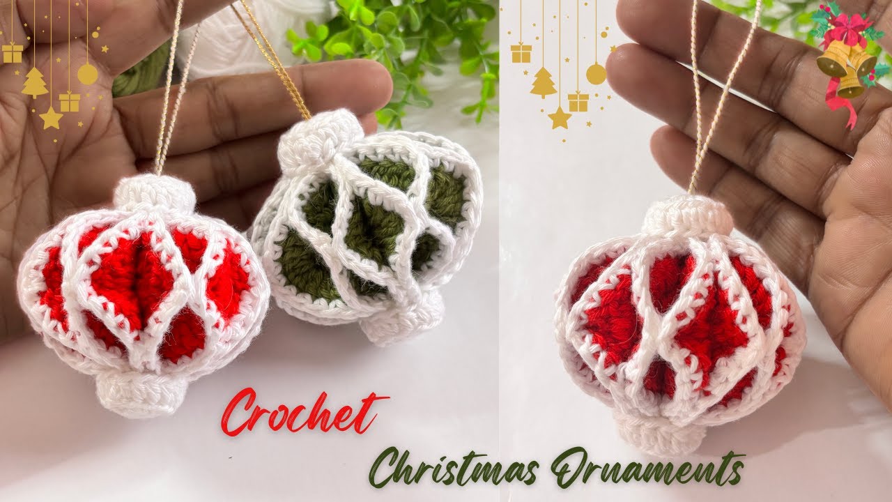 🎄✨ Easy Crochet Christmas Ball Ornaments for Beginners | DIY Crochet Decoration & Gift Ideas 🎅🎁