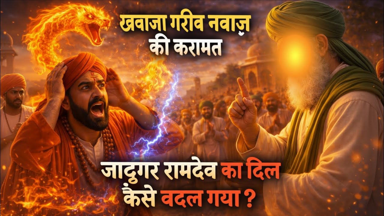 ख्वाजा गरीब नवाज़ की करामत | जादूगर रामदेव ने इस्लाम कबूल किया#khajagaribnawaz #karamat 