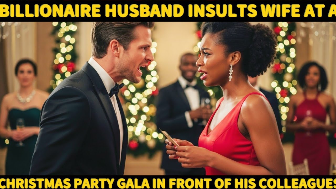 BILLIONAIRE HUSBAND INSULTED HIS WIFE IN FRONT OF HIS COLLEGUES AT A CHRISTMAS GALA  #heartbreak 