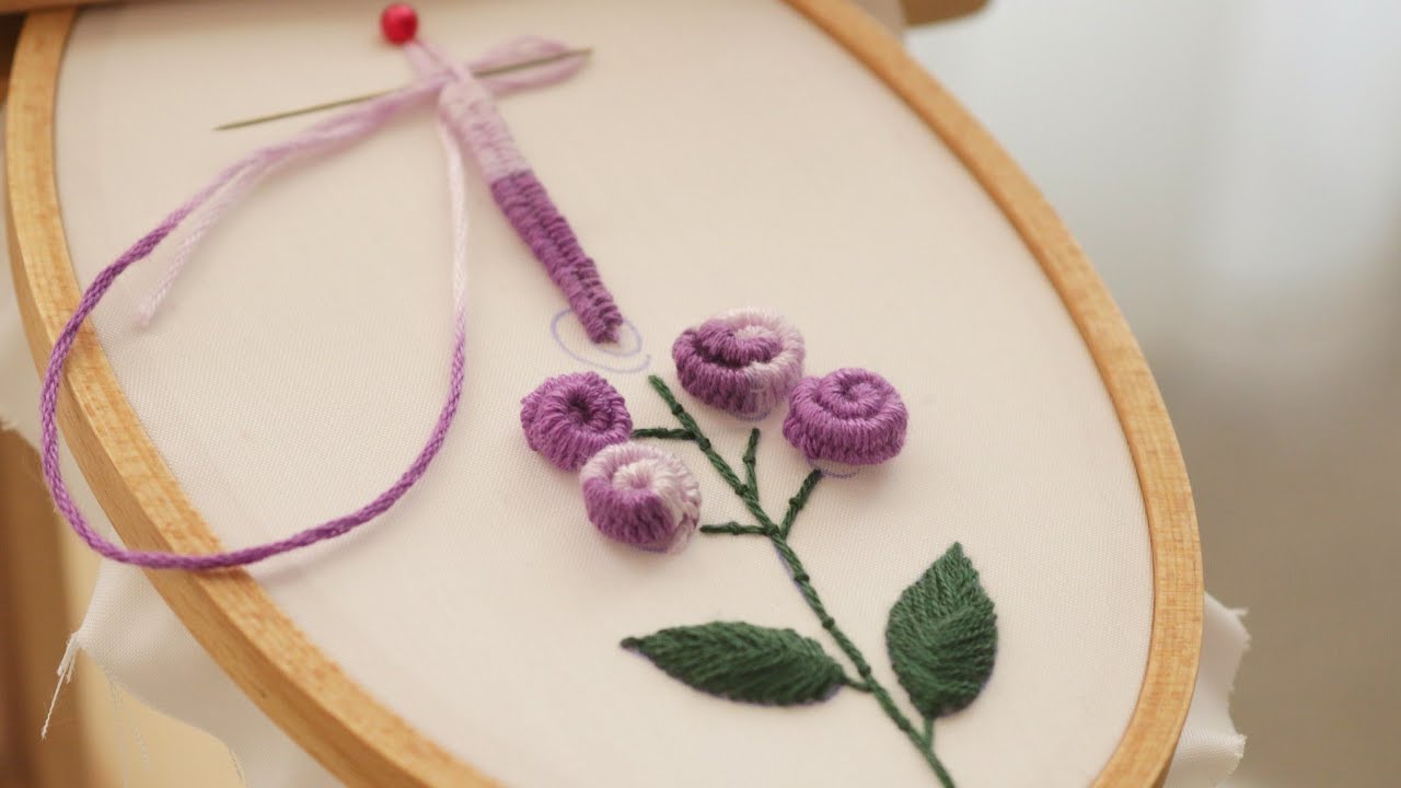 Easy and rolly embroidery tutorial: fishbone embroidery technique