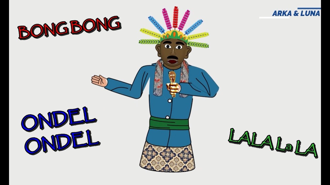 KARTUN ONDEL ONDEL BERNYANYI LALALA - Ondel ondel betawi