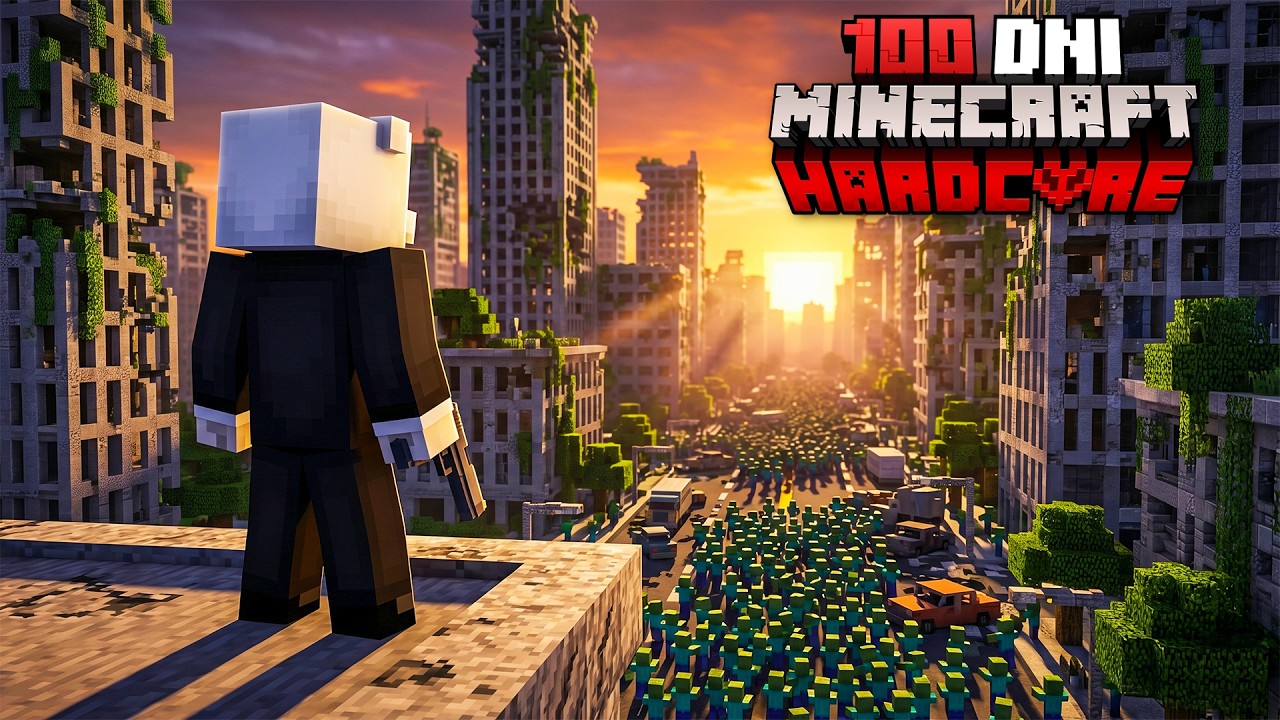 Przetrwałem 100 DNI w APOKALIPSIE ZOMBIE w Minecraft Hardcore!