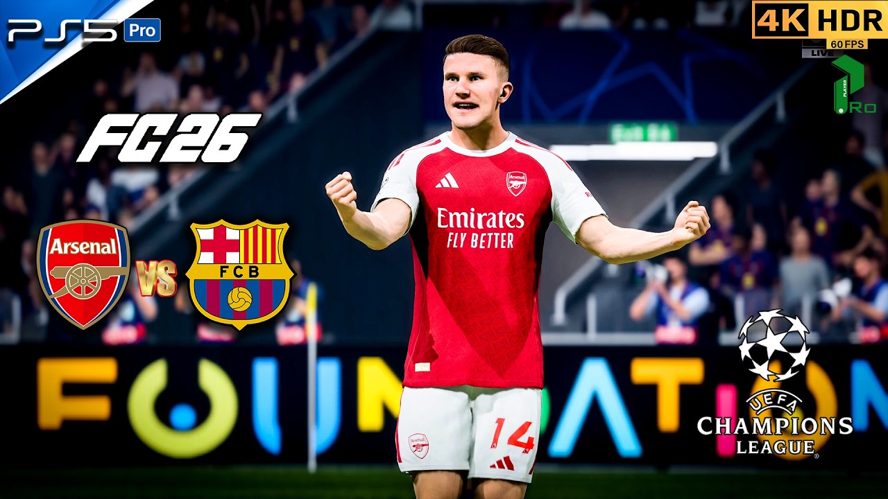 Arsenal vs Barcelona—UCL Final Epic Clash | FC 26 PS5 4K HDR #fc26 #ps5 #football #viral #4k #fyp