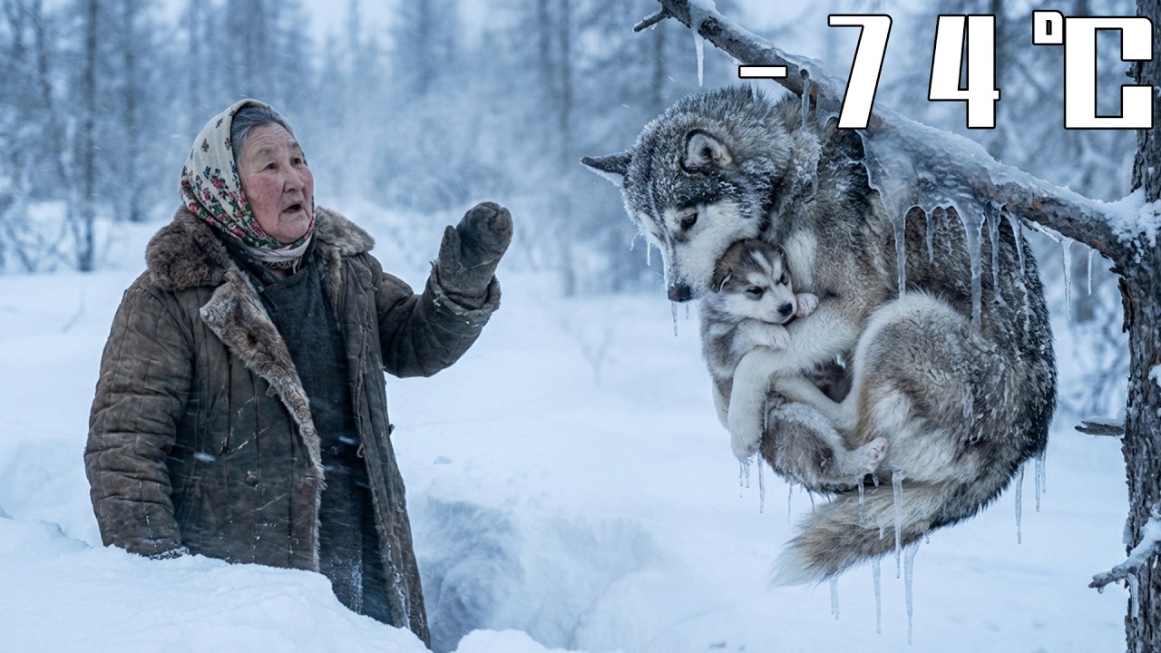 An 81-Year-Old Woman Saved a Frozen Husky and Her Puppy — Then Something Unexpected Happened